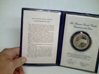 1978 Panama 10 Balboas Silver Coin Proof Panama Canal Treaty Commemorative Coin photo