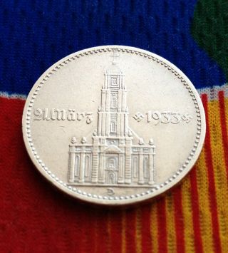 Extra Rare 1934 D Wwii 2 Mark Silver German Garrisonkirch Reichsmark Coin 5 photo