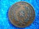 Paraguay: Scarce 4 Centesimos 1870 Very Thick Copper Coin Extremeley Fine South America photo 3