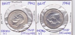 Great Britain 1937 - 1946 Silver Shillings Of George Vi photo