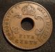 East Africa 1937 5 Cents British Colonial Coin Africa photo 1