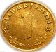 ♡ German 3rd Reich 1938a Rp Coin With Swastika - Nazi Germany Ww 2 - Rare Coin Germany photo 1