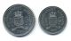 Netherlands Antilles 1 & 2 1/2 Gulden 1980 Km 24,  5 Unc Coins: World photo 1