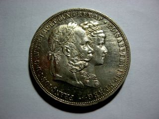 Austria 2 Gulden Nd - 1879a In Xf.  Rare. photo
