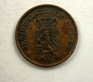 German States Hesse - Darmstadt Copper Pfennig 1870 photo
