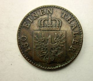 German States Prussia Copper 2 Pfennig 1851a photo