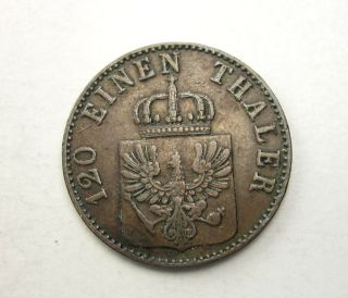 German States Prussia Copper 3 Pfennig 1864a photo