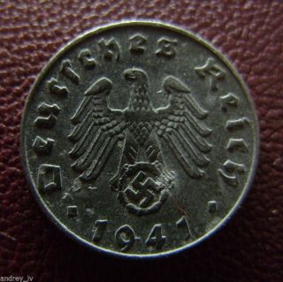 Germany,  Third Reich,  Nazi Hitler Coin,  5 Pfennig,  1941 (e). photo