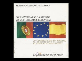 Portugal 2006 - 20º Aniversario Da Adesao Comunidades Europeias 10€ Silver Proof photo