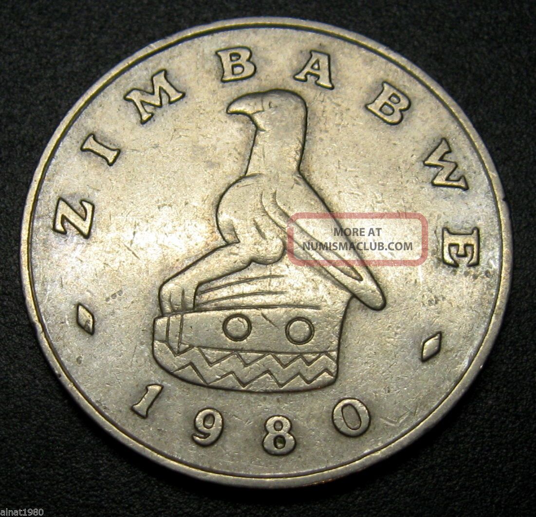 Zimbabwe 1 Dollar Coin 1980 Km 6 Bird