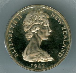 1967 Zealand 20 Cents Pl Heavy Cam Finest Graded. photo
