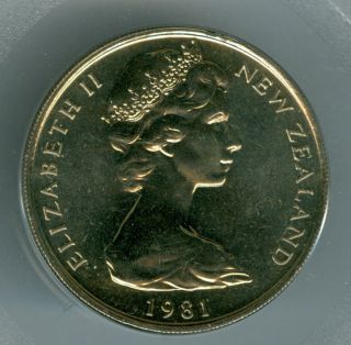 1981 Zealand 20 Cents Pl Finest Graded. photo