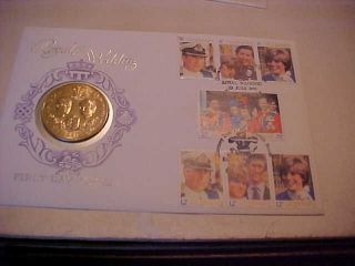 Coin First Day Issue Guernsey Royal Wedding 1981 25p Coin photo