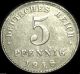 Germany - German Empire 1918a 5 Pfennig Coin - World War 1 Coin - Iron Germany photo 1
