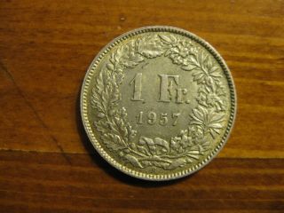 1957 - B Swiss 1 Franc photo