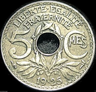 France - French 1925 5 Centime Coin - Great Coin - Combined S&h Discounts photo
