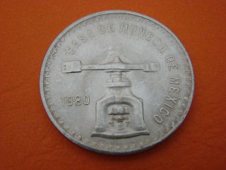 Mexico 1 Ounce Pure Silver Troy 1980 
