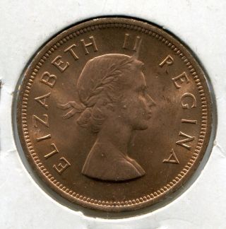 South Africa Coin - 1959 1d Km 46 - Unc photo