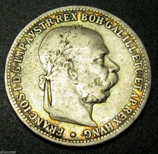 Austria 1 Corona Silver Coin 1893 Km 2804 (a6) photo