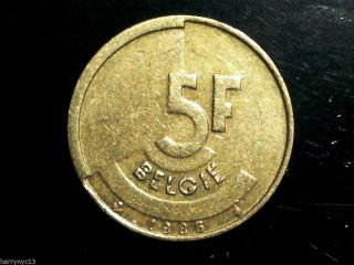 1986 Belgium 5 Francs photo