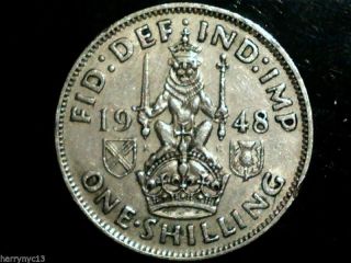 1948 Great Britain Shilling Scottish Crest C photo