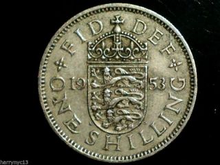 1953 Great Britain Shilling English Crest A photo