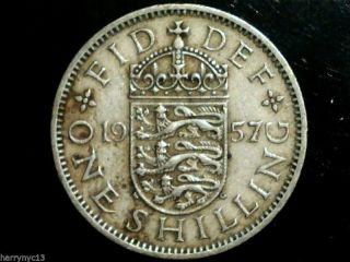 1957 Great Britain Shilling English Crest A photo