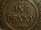 1919 Australia One Penny,  Double Dot,  Dot Above & Below Scroll,  Very Rare Australia photo 2