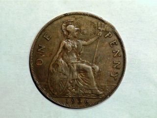 1936 Great Britain Large Penny,  George V photo