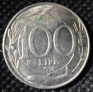 M57 Coin 100 Lire 1998 Italia Italy photo