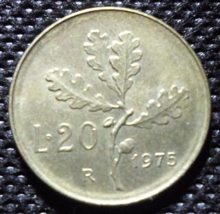 M23 Coin 20 Lire 1975 Italy photo