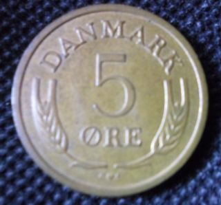 M36 Coin 5 Ore 1970 Denmark Danmark Bronze photo