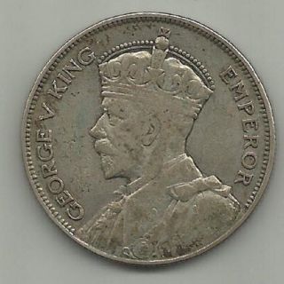 Zealand Silver 1/2 Crown,  1933 photo