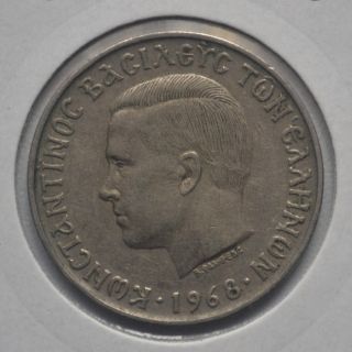Greek Greece Coin 10 Drachmai 1968 3 photo
