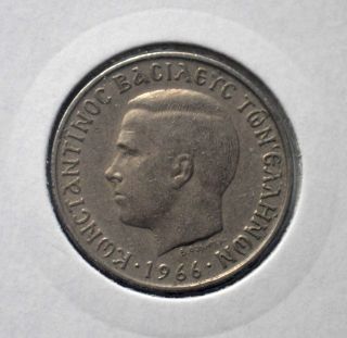 Greek Greece Coin 2 Drachmai 1966 1 photo