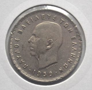 Greek Greece Coin 10 Drachmai 1959 10 photo