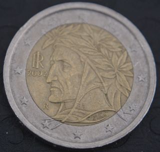 2002 Italy 2 Euro Coin Rare It1 photo