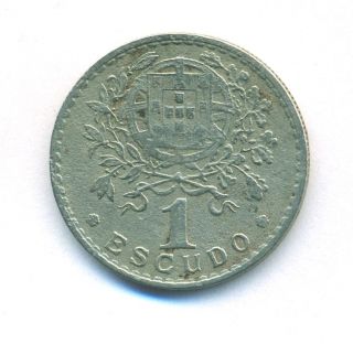 Portugal Coin 1 Escudo 1944 Scarce Copper - Nickel Km 578 F photo
