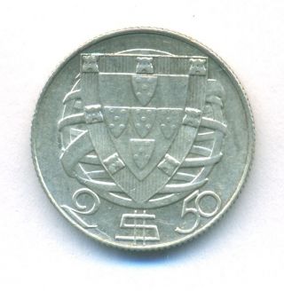 Portugal Coin 2 1/2 Escudos 1951 Silver Km 580 Bu photo