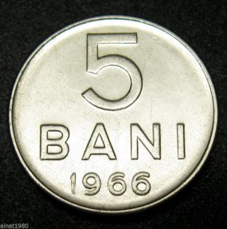 Romania 5 Bani 1966 Coin Km 92 Rsr (a5) Registered With Tracking photo