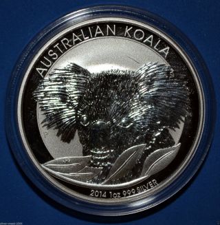 2014 Australian Koala 1 Oz.  999 Pure Silver Coin photo