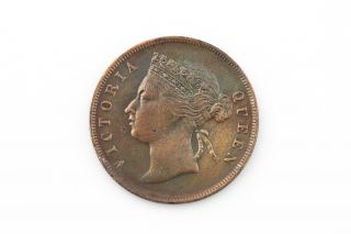 1900 Straits Settlements Queen Victoria 1 Cent Coin photo