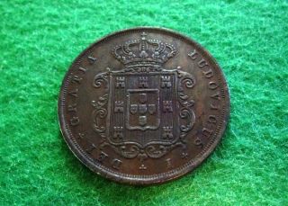 1867 Portugal 20 Reis - Sharp Extra Fine - Scarce - photo