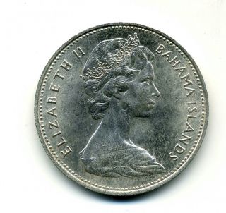 Bahamas Two Dollars 1966, .  925 Silver,  Au+ photo