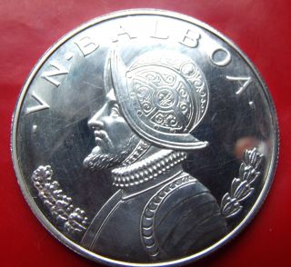 900 Fine Silver Rare Proof Mintage 10,  696,  1971 Panama Balboa 26.  75g photo