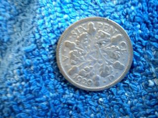 England: Scarce Silver 6 Pence 1929 Very Fine photo