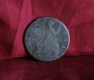 1772 Great Britain 1/2 Half Penny World Coin Britania Seated Uk England Rare photo