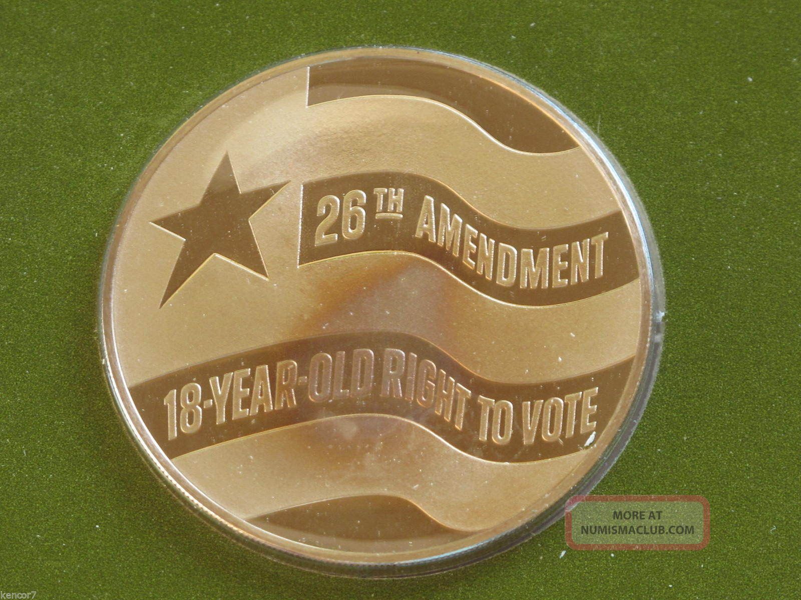 Voters National Committee 26th Amendment Solid Bronze ...
