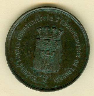 Belgium Medal Issued By The Royal Society Of Agriculture Of Tourney By Hart photo