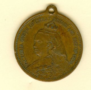 1897 Queen Victoria Diamondr Jubilee Celebration Medal,  Small Bronze photo